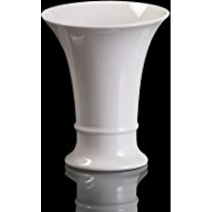 Kaiser Goebel Vase Trompete, klassische Porzellanvase in Weiß, handgefertigt, Größe: 9x9x10 cm