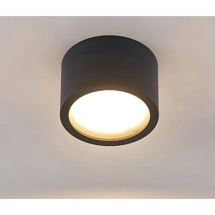 Arcchio Downlights Nieva, moderne Einbauleuchte in Schwarz aus Aluminium, 1-flammig, GX53 - Deckenlampe für Flur und Wohnräume – Bild 5