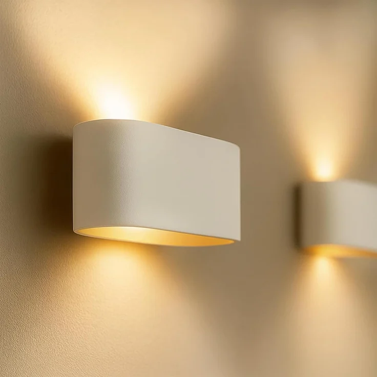 SSC-LUXon LED Wandleuchte JOBERO Wandlampe weiß gold Up & Down mit G9 LED warmweiß 3W, Warmweiß – Bild 8