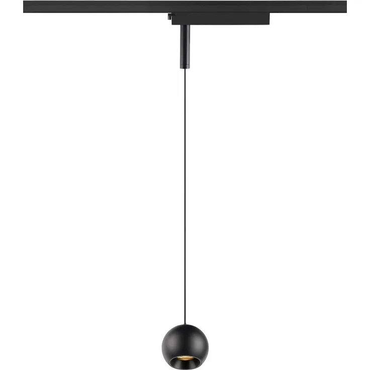 SLV LIGHT EYE® 2.0, 1~ Pendelleuchte, Pendellänge 200 cm, 3000 K, 30°,, schwarz - Leuchten mit 1 Phasen Adapter