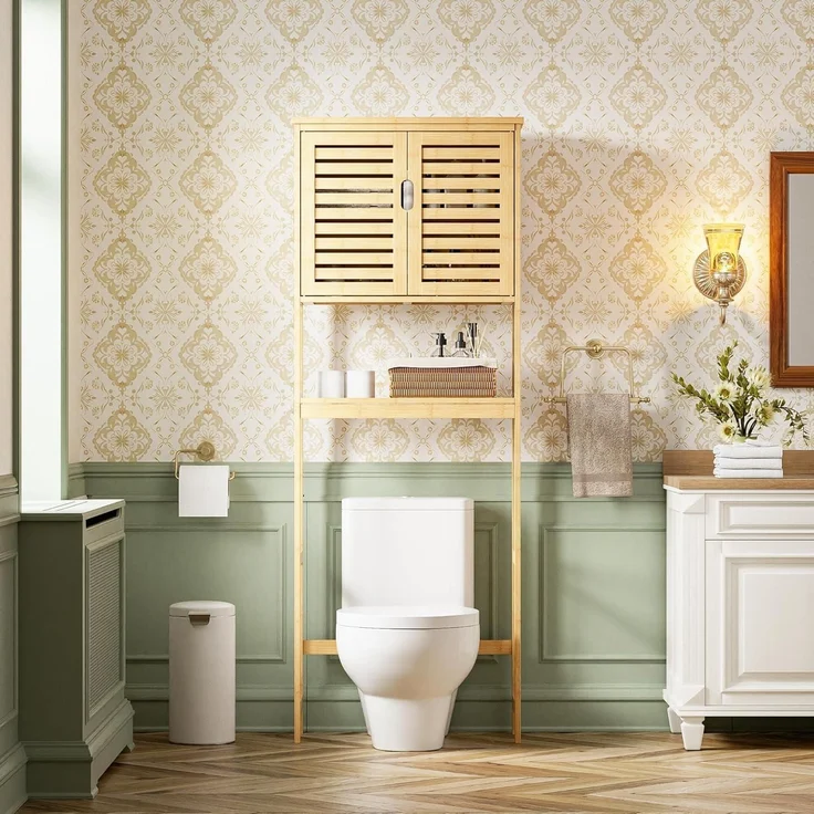 Bad Lagerung Regal Bambus Toilette Veranstalter 3-Tier – Bild 2
