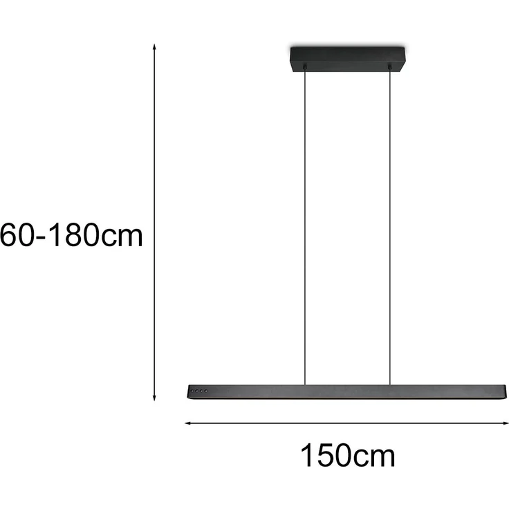 LED Pendelleuchte DONEGAL elektrisch höhenverstellbar, Tageslicht, Breite 150cm – Bild 4