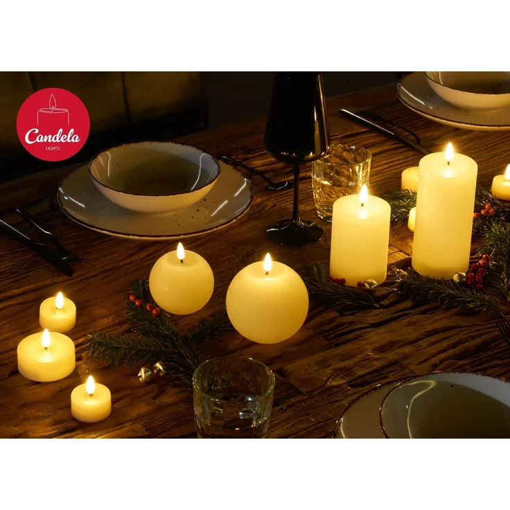 LC Home LED-Kerze Candela Lights LED Kerzen Teelichter 12er Set ?4,5cm – Bild 7
