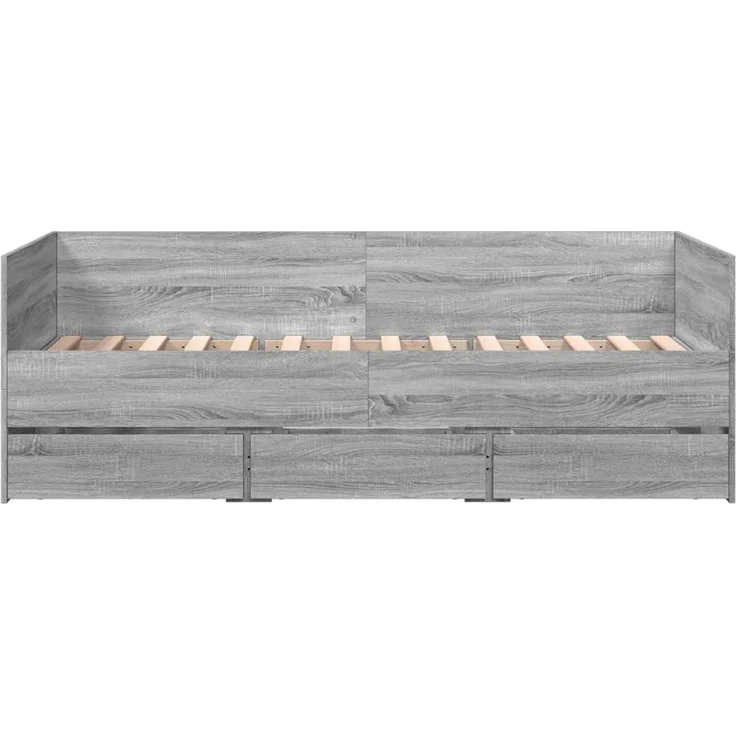 vidaXL Tagesbett mit Schubladen ohne Matratze Grau Sonoma 75x190 cm 3280837 – Bild 4