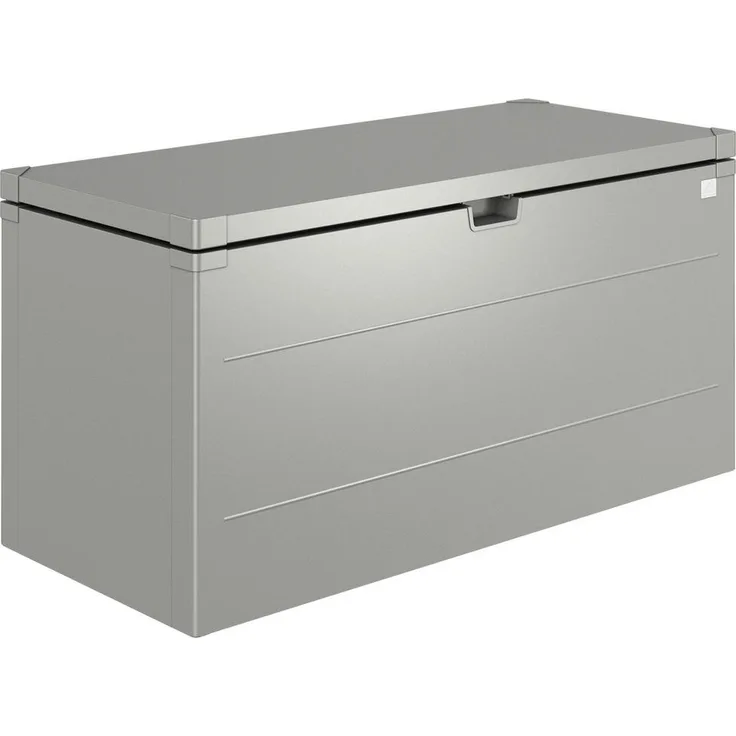 Biohort Kissenbox, metallische Aufbewahrungslösung in Grau, rostfrei und wetterbeständig, 140x71x60 cm