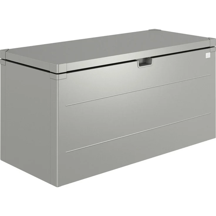 Biohort Kissenbox, metallische Aufbewahrungslösung in Grau, rostfrei und wetterbeständig, 140x71x60 cm