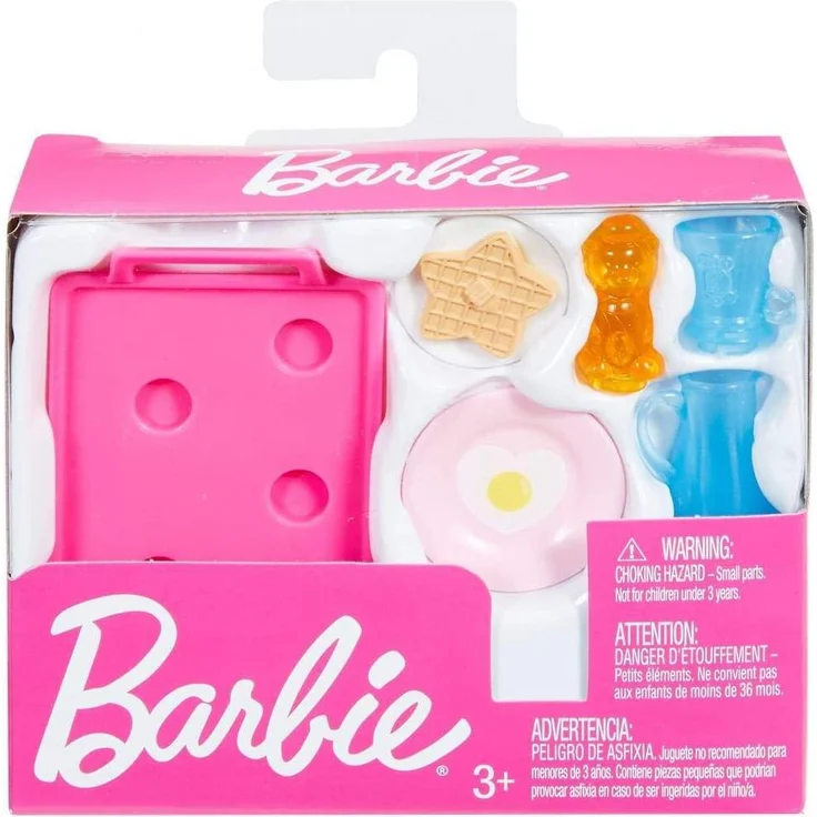 Mattel Barbie FXG28 Zubehör-Set Thema Frühstückstablett, Geschirr, Spielset – Bild 4