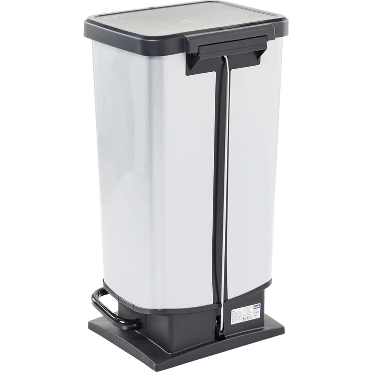 ROTHO Treteimer 'Paso', 40l, 67,6 x 35,3 x 29,5 cm (HxTxB), silber – Bild 4