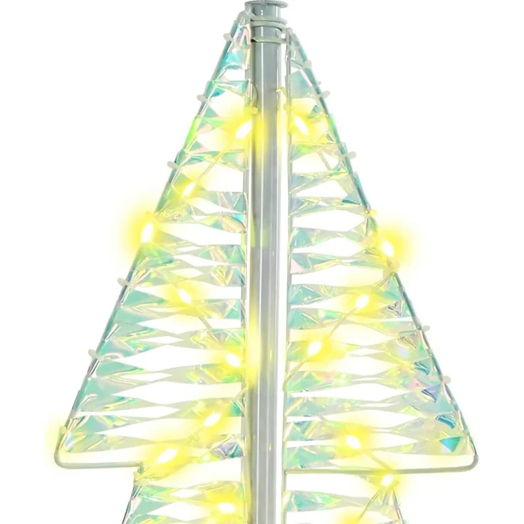 vidaXL Weihnachtsbaum Warmes Weiß 120 cm PET 100 LEDs 42019214 – Bild 6