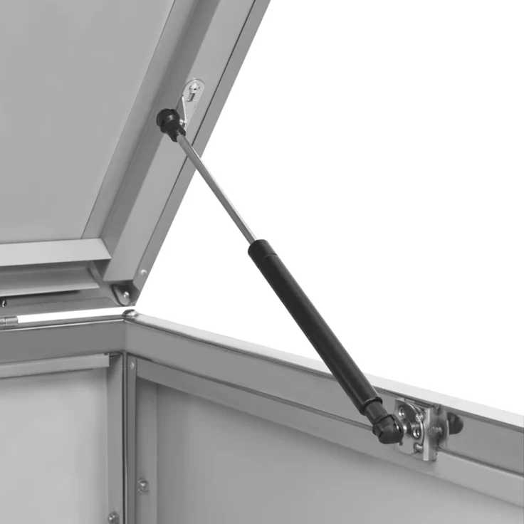 vidaXL Mülltonnenbox für 2 Tonnen 138x77,5x115,5 cm Edelstahl 149559 – Bild 9