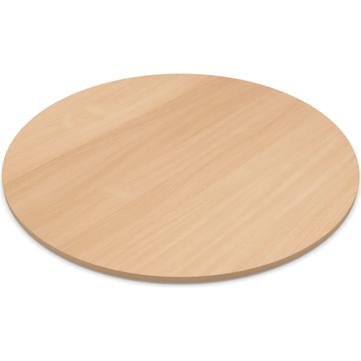 Dekor Spanplatte 28mm Tischplatte rund melaminharzbeschichtet Buche mit ABS Kante Umleimer - Größe 30 x 30 cm - Höhe 2,8 cm - Farbe Buche Hell