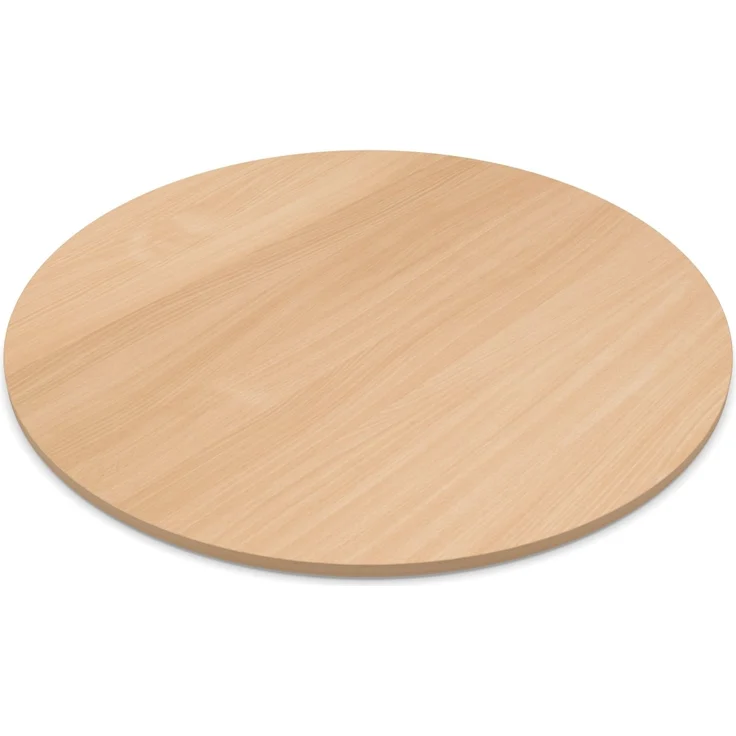Dekor Spanplatte 28mm Tischplatte rund melaminharzbeschichtet Buche mit ABS Kante Umleimer - Größe 30 x 30 cm - Höhe 2,8 cm - Farbe Buche Hell – Bild 1