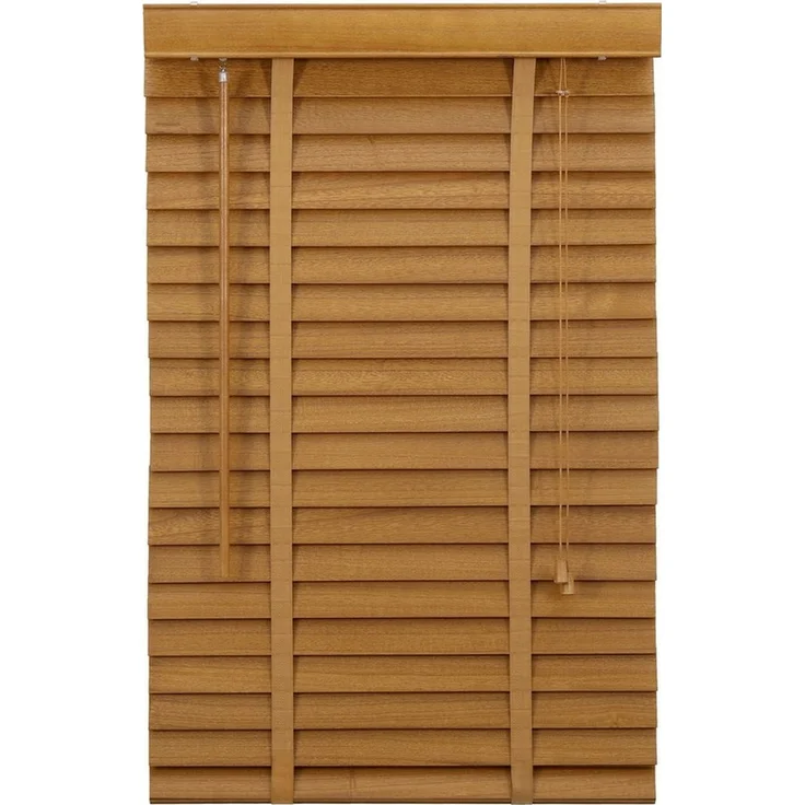 Sekey Jalousie Holzjalousie 50 mm Lamellen Fensterjalousie Blickschutz Jalousie, Klemmträger mit Feststellschraube – Bild 5