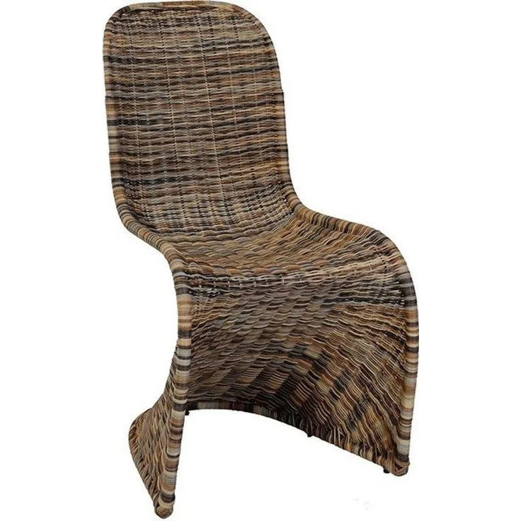 Krines Home Esszimmerstuhl Schwingstuhl Esszimmer Stuhl aus Rattan Freischwinger Schwinger – Bild 4