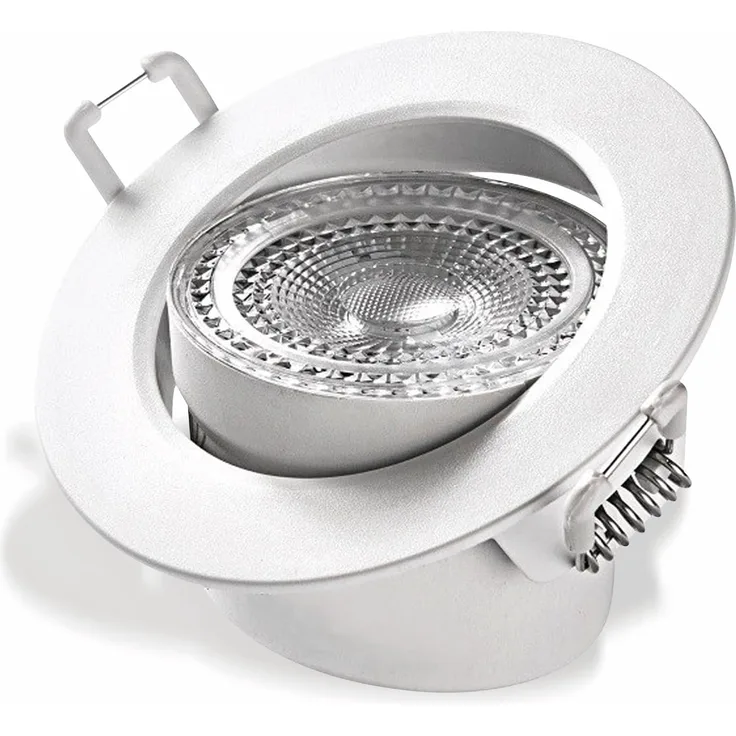 Heitronic Nr. 500593-HE LED Einbaustrahler DL7002 schwenkbar weiß IP44 3000K 70mm