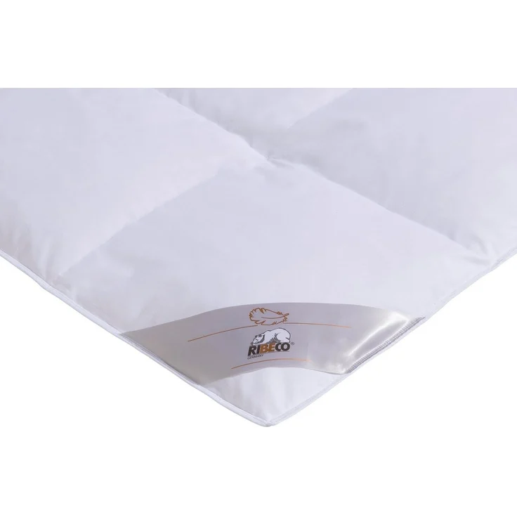 RIBECO Federbettdecke Laram, Bettdecken für Sommer oder Winter, Made in Germany, Füllung: 90% Federn, 10% Daunen, Bezug: Baumwolle, Super Preis-Leistung, Bettdecke 135x200 cm oder 155x220 cm, Decke – Bild 2