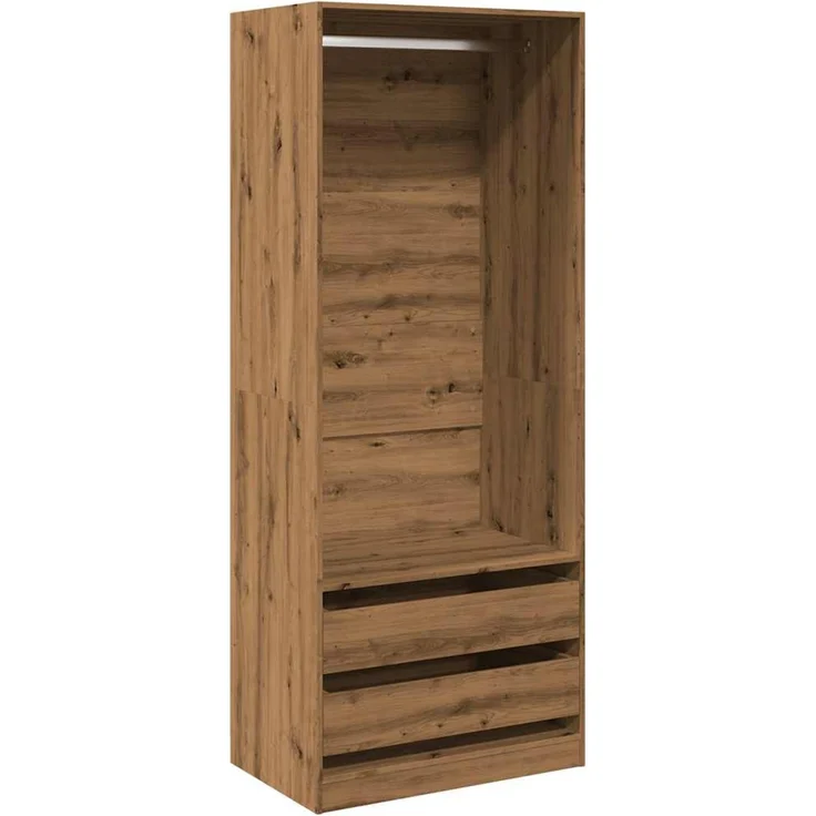 vidaXL Kleiderschrank Artisan-Eiche 80x50x200 cm Holzwerkstoff 3307755 – Bild 2