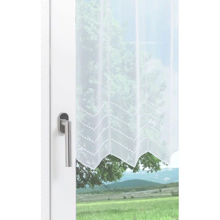 Scheibengardine Plauener Spitze - Melissa #1W (Bx H) 97,2cm * 60cm reinweiß/Weiß – Bild 4