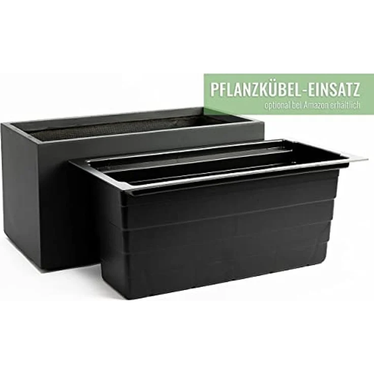 Pflanzwerk® Pflanzkübel TUB Premium Fiberglas Blumenkübel Frostbeständig mit Lotus-Effekt, Fiberglas - Handgefertigt - Rechteckig - Frostbeständig – Bild 5