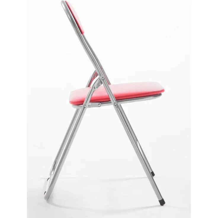 CLP 4er Set Klappstuhl Felix Klappbarer mit Kunstleder PVC Sitz Gepolstert - Farbe:rot/silber – Bild 8
