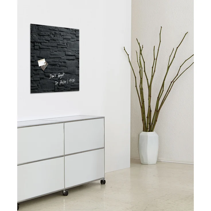 SIGEL GL169 Glas Magnetboard 48x48 cm Schiefer Stone Magnettafel Artverum Tafel – Bild 6