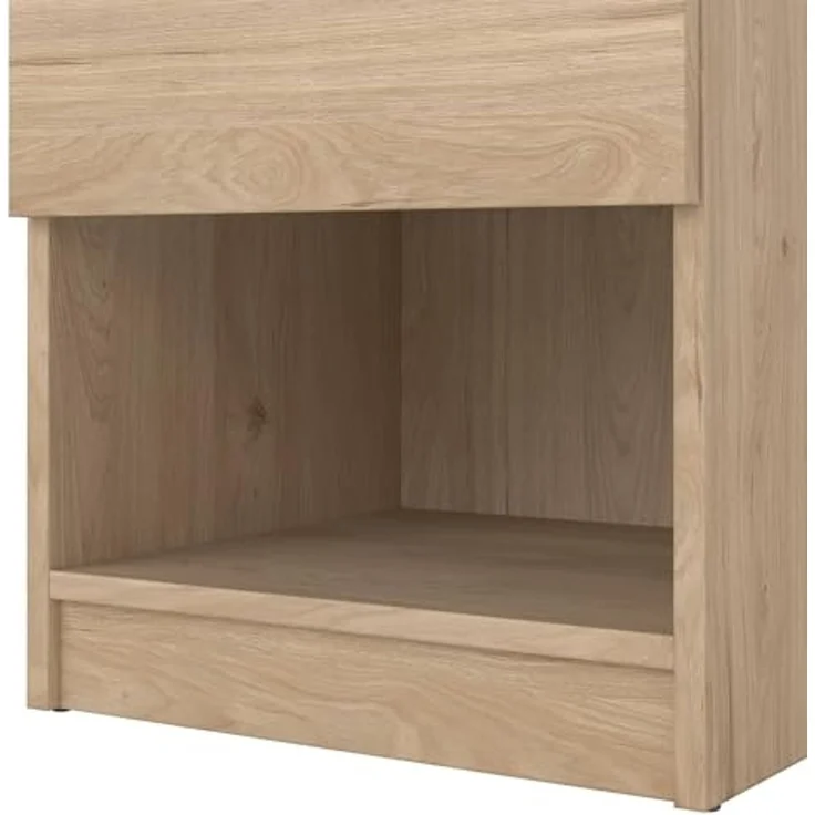 Dmora - Nachttisch Annette, Niedrige Kommode, Tisch, Multifunktionaler Nachttisch, 40x40 h50 cm, Eiche – Bild 7