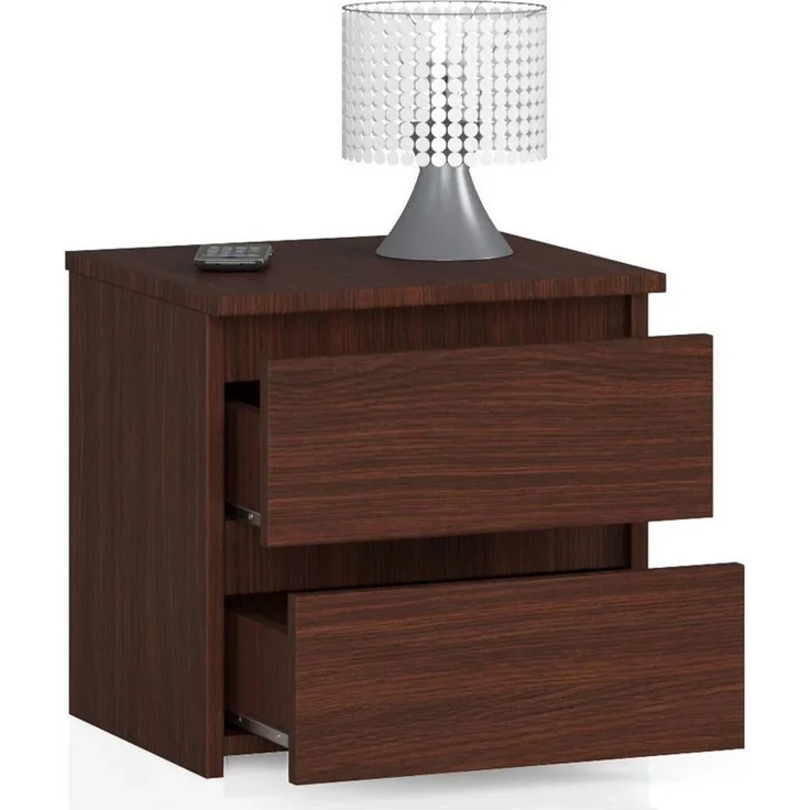 Raumhirsch Furniture Nachttisch praktisch & stilvoll - Nachtschrank - Nachtkommode, Maße: 40x40x35 cm, 2 Schubladen, Soft-Close – Bild 2