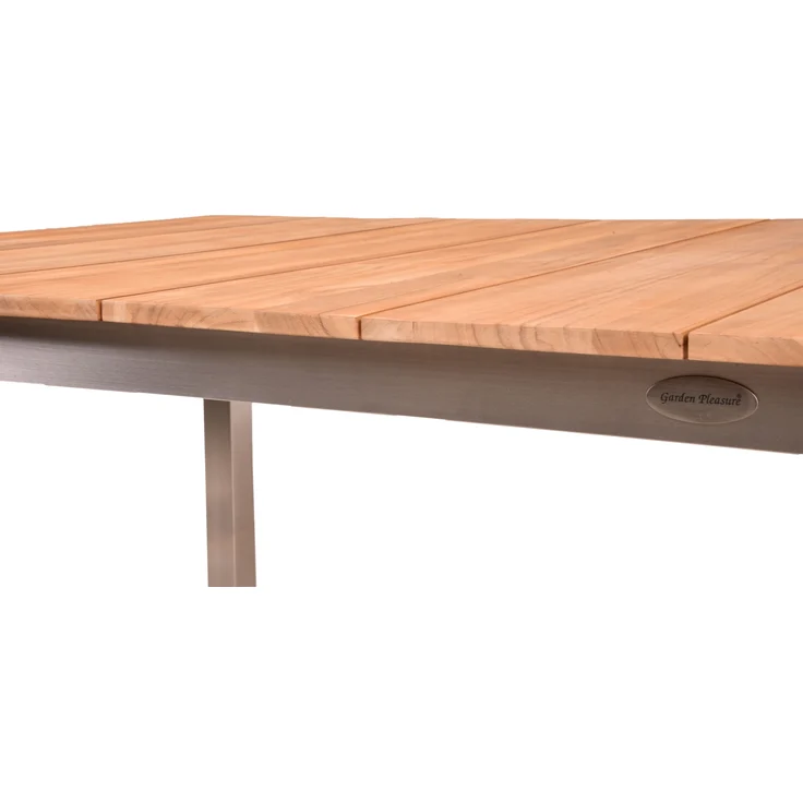 Garten-Sitzgruppe FRIDA 5-tlg. - Teak, Natur | Gartenmöbel-Set Gartengarnitur Garten-Essgruppe mit Stühlen und Esstisch – Bild 3