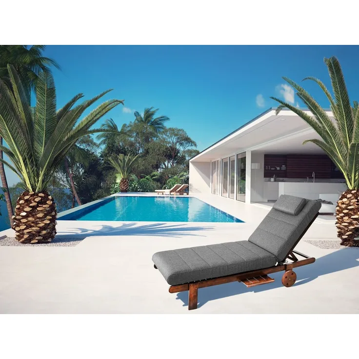 Hobbygarden Polsterauflage Liegenauflage 204 x 60 x 10 cm „Malaga“ – extra dicke Gartenliege Auflage, wasserdicht wendbar, für Sonnenliege & Deckchair Made in EU