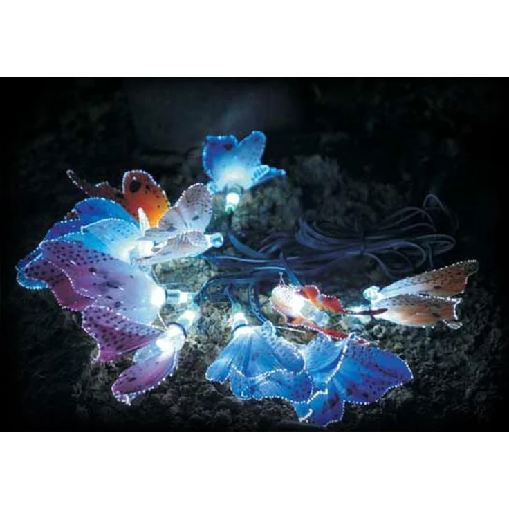 2x LED Solar Lichterkette, 10x bunten Schmetterlinge, L 445 cm – Bild 4
