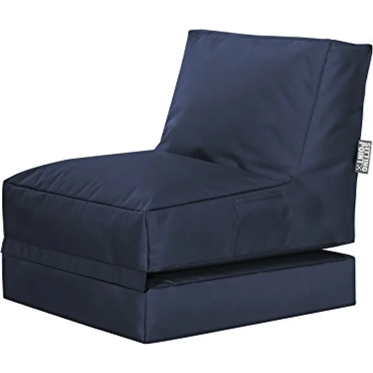 Sitting Point Sessel Twist Scuba, Outdoor-Sitzsack mit 300 l Füllvolumen, Blau, Pflegeleichter Bezug aus 100% Polyester, EPS-Perlenfüllung – Bild 1