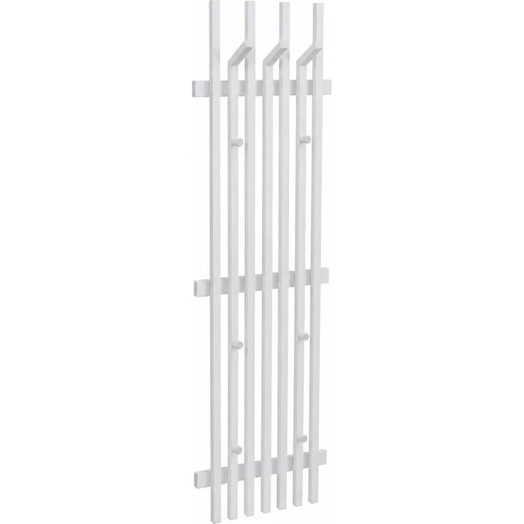 MCA Garderobenpaneel HWC-P57, Wandgarderobe Garderobenleiste Holzgarderobe, Massiv-Holz 135x40cm Eiche ~ weiß – Bild 9