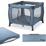 Hauck Baby-Reisebett Sleep N Play SQ, Set dark blue, inklusive Schaumstoff-Matratze