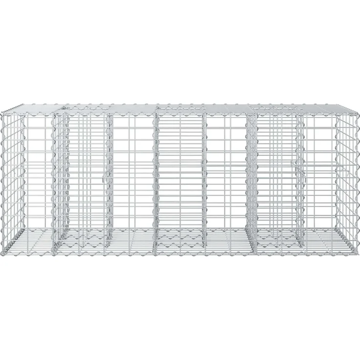 vidaXL Gabionen-Hochbeet 140 x 60 x 55 cm Verzinkter Stahl Silber 42033322 – Bild 6
