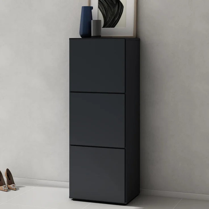 doporro Schuhschrank Schuhregal Schuhständer mit 3 Fächern Schuhschrank02 – Bild 1