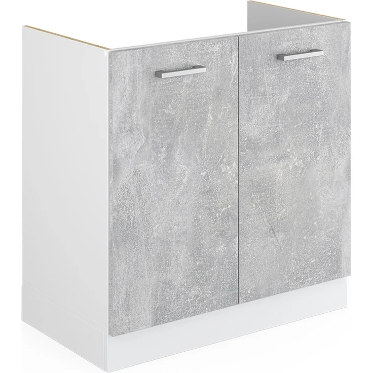 Küchenfront R-Line Beton 79.2 x 71.3 cm Möbelfront für den Spülenunterschrank Vicco – Bild 5