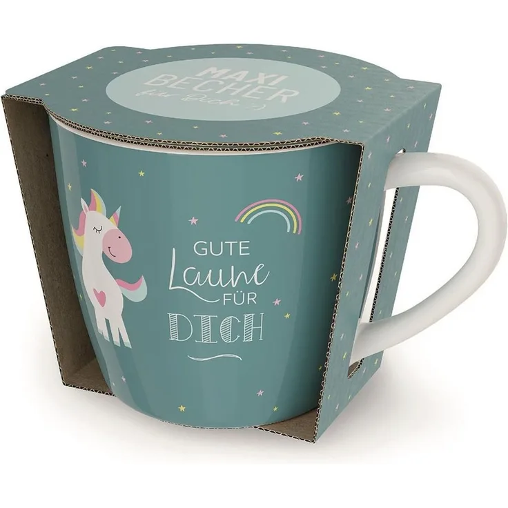 Kaffeetasse Tee Kaffee Tasse Maxi-Becher 0,4l Geschenk la vida Einhorn 9105821