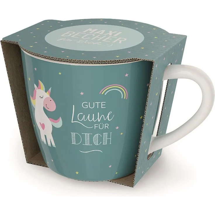 Kaffeetasse Tee Kaffee Tasse Maxi-Becher 0,4l Geschenk la vida Einhorn 9105821