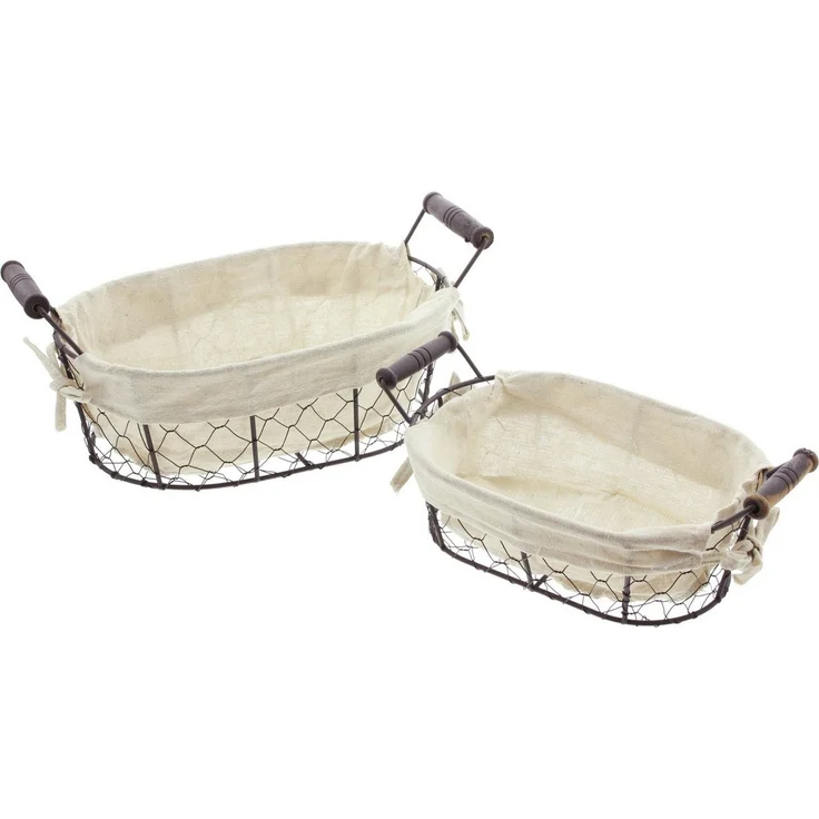 Füllkorb Metall 2er Set Aufbewahrungskorb Schale Obstkorb Tischdeko Korb – Bild 5