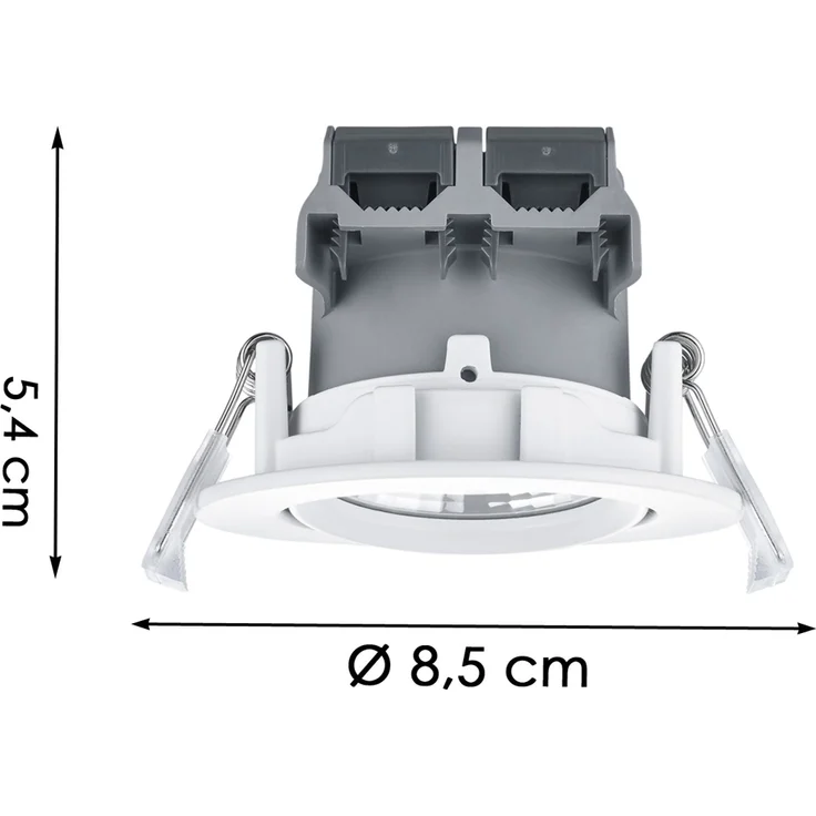 Schwenkbare LED Einbaustrahler Decke 3er Set rund dimmbar Weiß matt 5,5W – Bild 4