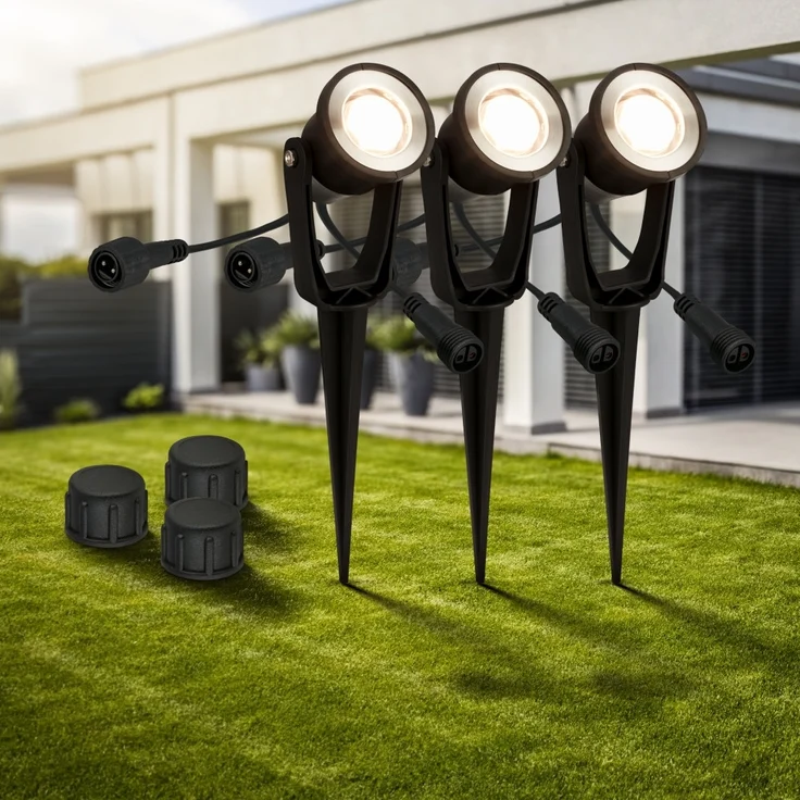 Briloner LED Wegeleuchte Lilis Connect to Shine 3er Erweiterungsset 3x1W warmweiß – Bild 5