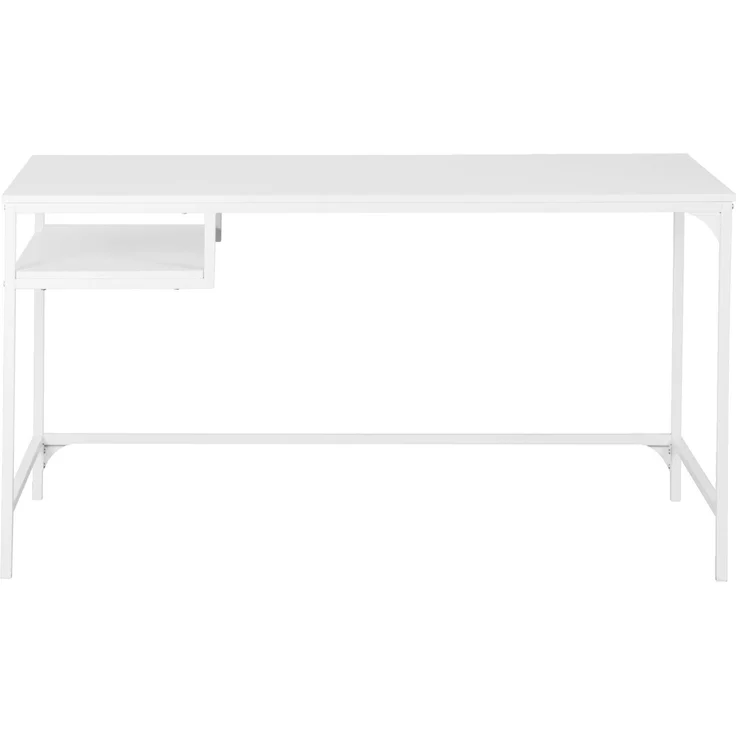 Carryhome 'CÄSAR' Schreibtisch Melamin weiß, MDF Metall weiß, 140 x 75 x 70 cm, inklusive Ablagefach – Bild 3