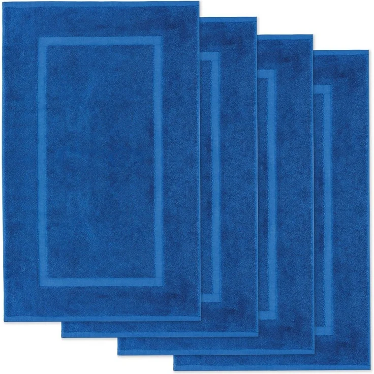 Lavea Badematte 4er Set Badeteppiche Elena Frottee 50x80 cm Badvorleger, 100% Baumwolle, 500 g/m² Frottier, weich & saugstark, pflegeleicht – Bild 5