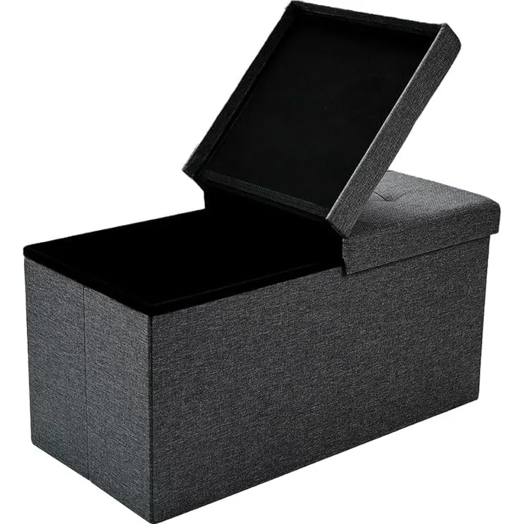 Zedelmaier Sitzbank mit Stauraum, Sitzhocker Faltbar Sitztruhe belastbar bis 300 kg, Deckel Abnehmbar,