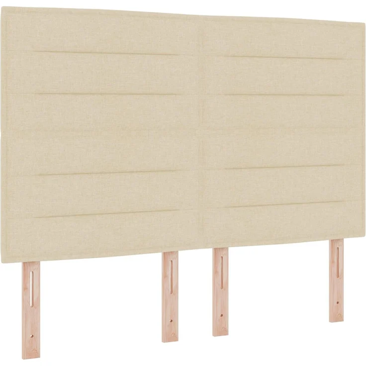 vidaXL Ottoman-Bett mit Matratze und LED Creme 160 x 200 cm Stoff 3458005 – Bild 5