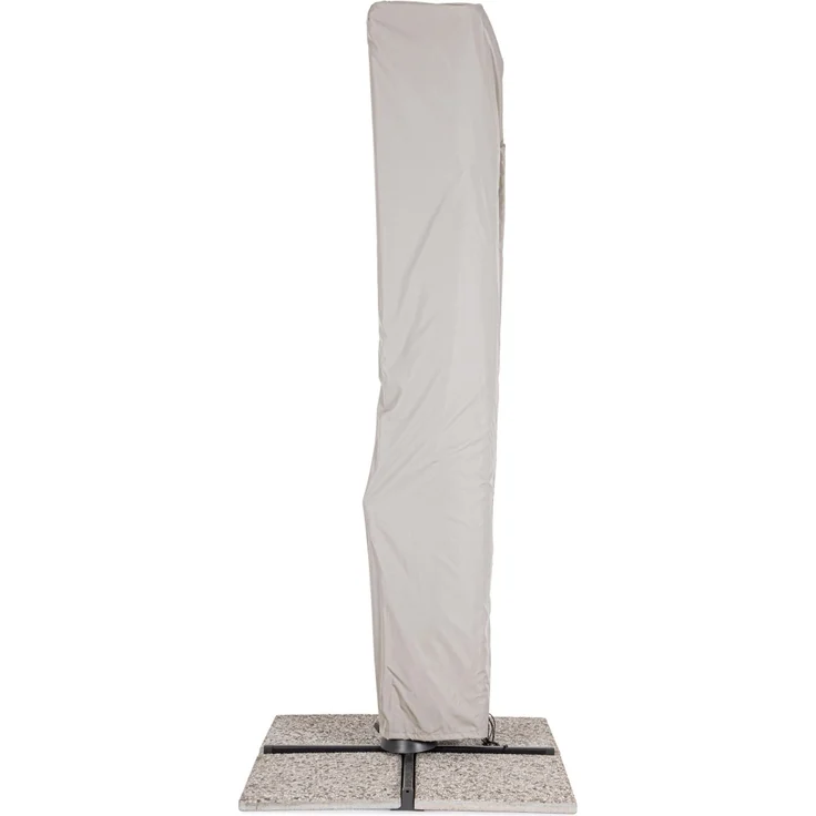 Sonnenschirm Vega aus Aluminium, modern und 360° schwenkbar, hellgrau, rechteckig 3x4 m – Bild 10