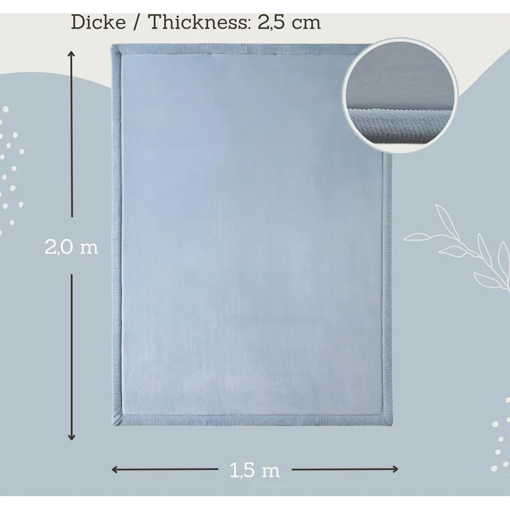 Hakuna Matte Kinderteppich mit Memory-Schaum, dicke & weiche Spielmatte 2,5 cm, Krabbelmatte, Höhe: 25 mm, Extra weich, Roll-_oder_faltbar, Hypoallergen, Schaumstoff – Bild 2