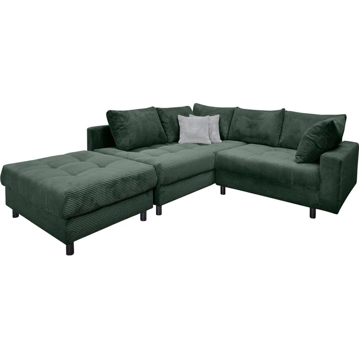 Home affaire Ecksofa Toni L-Form, Ottomane beidseitig montierbar, Federkern-Polsterung – Bild 2