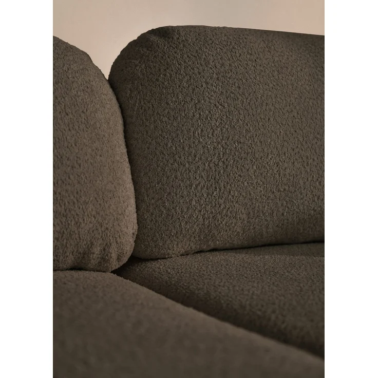 Selsey Tvoya Ecksofa mit Schlaffunktion, Ottomane links, Bouclé Braun – Bild 8