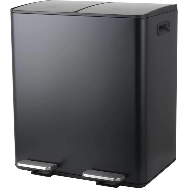 Treteimer Aliya - Schwarz matt 2x20 Liter
